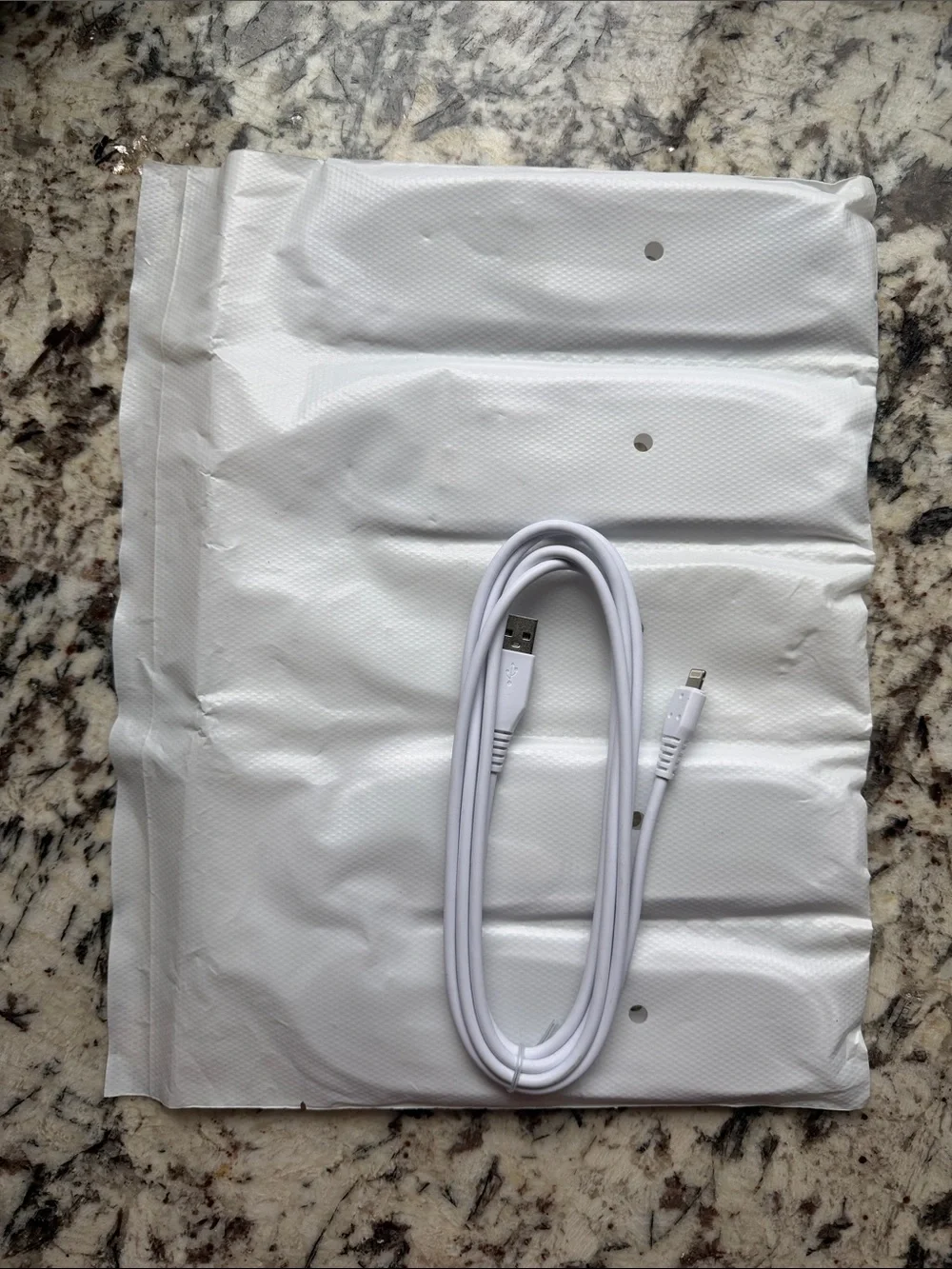 White Micro USB Charging Cable - Compatible Cell Phone Accessory